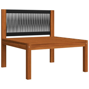 7-teiliges Garten-Lounge-Set mit Kissen Creme 63 x 63 cm