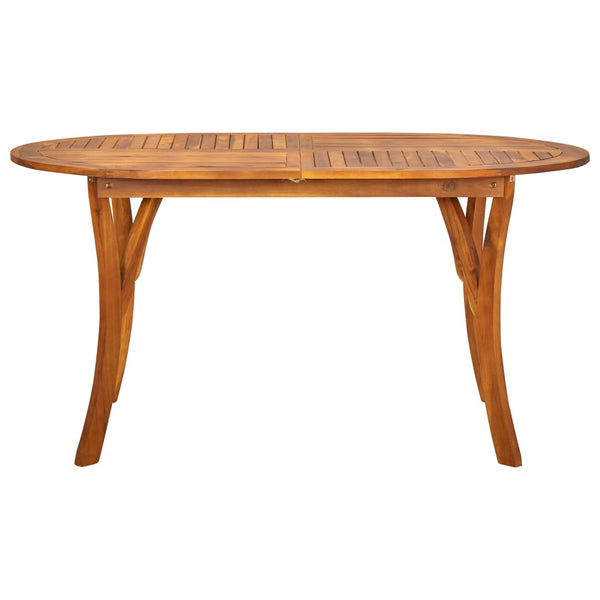 7-teiliges Garten-Ess-Set 150 x 90 cm Massivholz Akazie