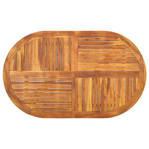 7-teiliges Garten-Ess-Set 150 x 90 cm Massivholz Akazie