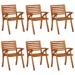 7-teiliges Garten-Ess-Set 150 x 90 cm Massivholz Akazie