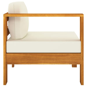 6-tlg. Garten-Lounge-Set mit Kissen 100x60 cm Akazienholz