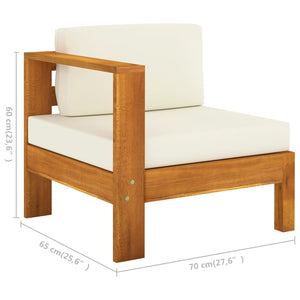 vidaXL Salon de jardin 8 pièces avec coussins 100 x 60 cm Bois d'acacia