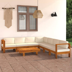 8-teiliges Garten-Lounge-Set mit Kissen 100 x 60 cm Akazienholz