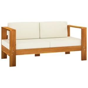 10-tlg. Garten-Lounge-Set mit Kissen 100x60 cm Akazienholz