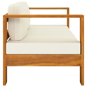 10-tlg. Garten-Lounge-Set mit Kissen 100x60 cm Akazienholz