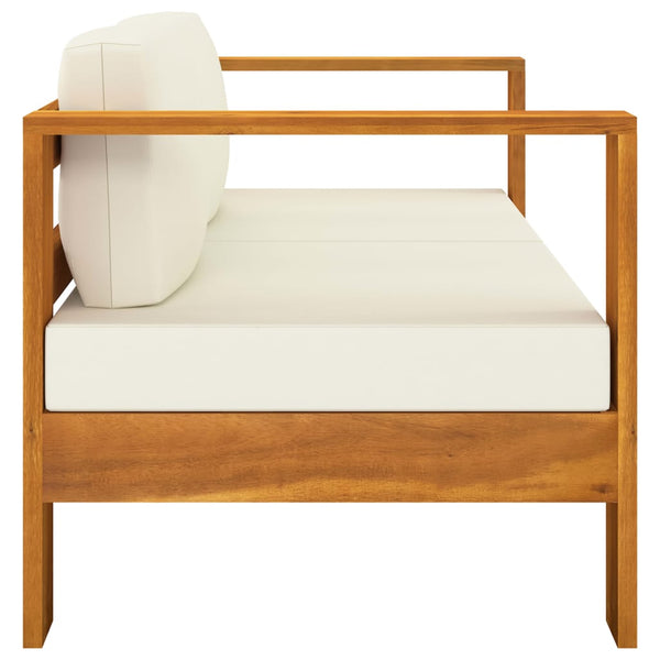 10-tlg. Garten-Lounge-Set mit Kissen 100x60 cm Akazienholz