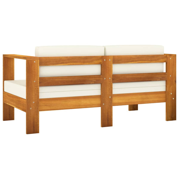 10-tlg. Garten-Lounge-Set mit Kissen 100x60 cm Akazienholz