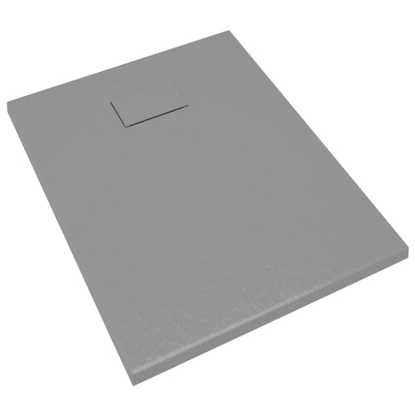 vidaXL Receveur de douche SMC gris 90x70 cm