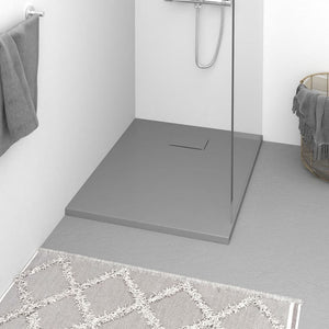 vidaXL Receveur de douche SMC gris 90x70 cm