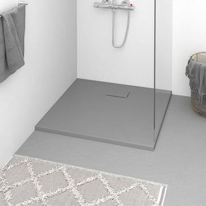 vidaXL Receveur de douche SMC gris 90x80 cm