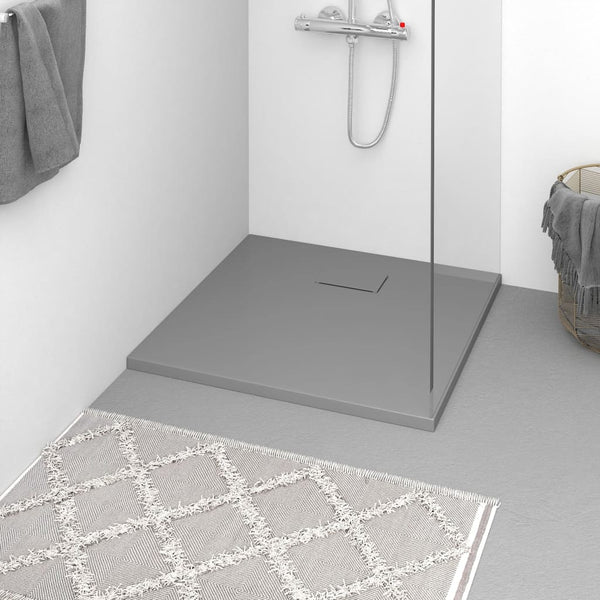 vidaXL Receveur de douche SMC Gris 90x90 cm