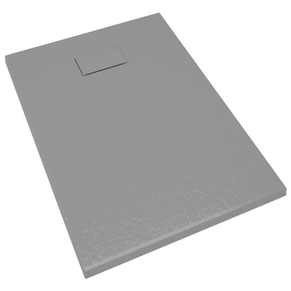 vidaXL Receveur de douche SMC gris 100x70 cm