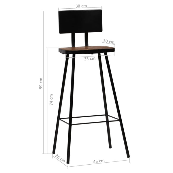 3-tlg. Bar-Set Schwarz