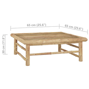 8-tlg. Garten-Lounge-Set mit Dunkelgrauen Kissen Bambus
