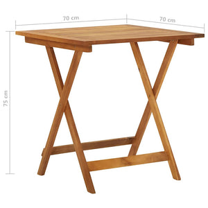 vidaXL Ensemble repas de jardin pliable 3 pcs Bois d'acacia massif