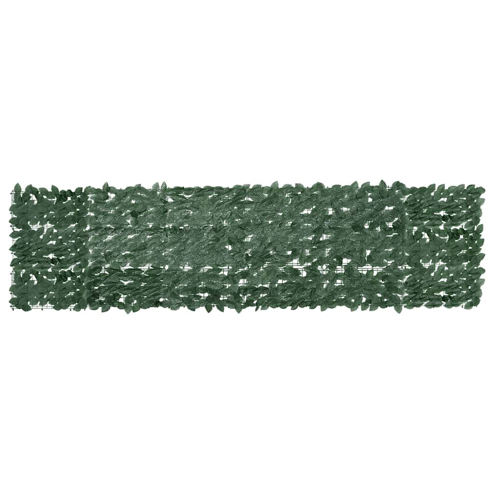 Balkon-Sichtschutz mit Dunkelgrünen Blättern 300x75 cm
