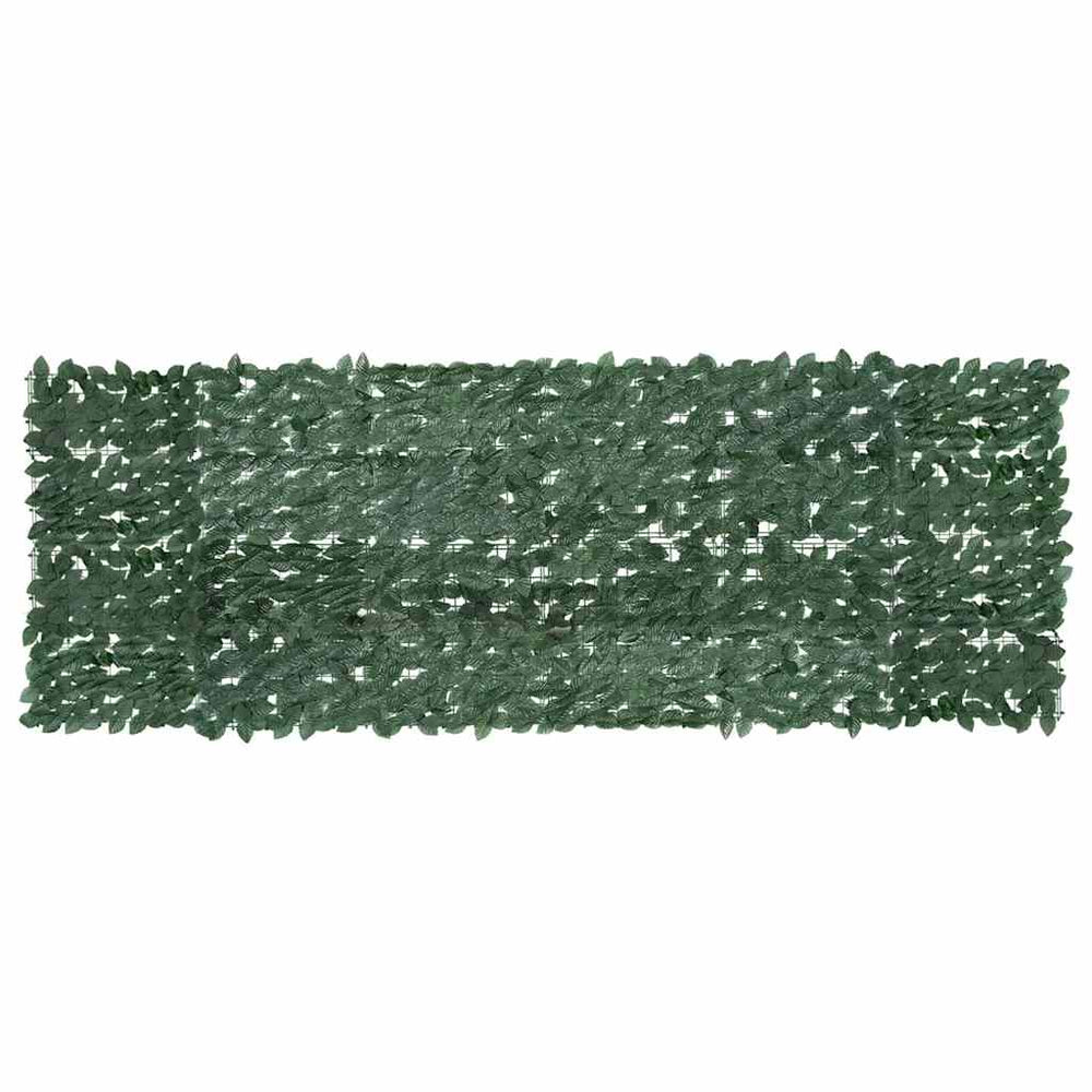 Balkon-Sichtschutz mit Dunkelgrünen Blättern 300x100 cm