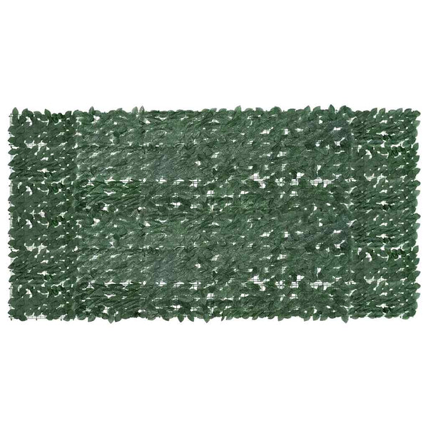 Balkon-Sichtschutz mit Dunkelgrünen Blättern 300x150 cm