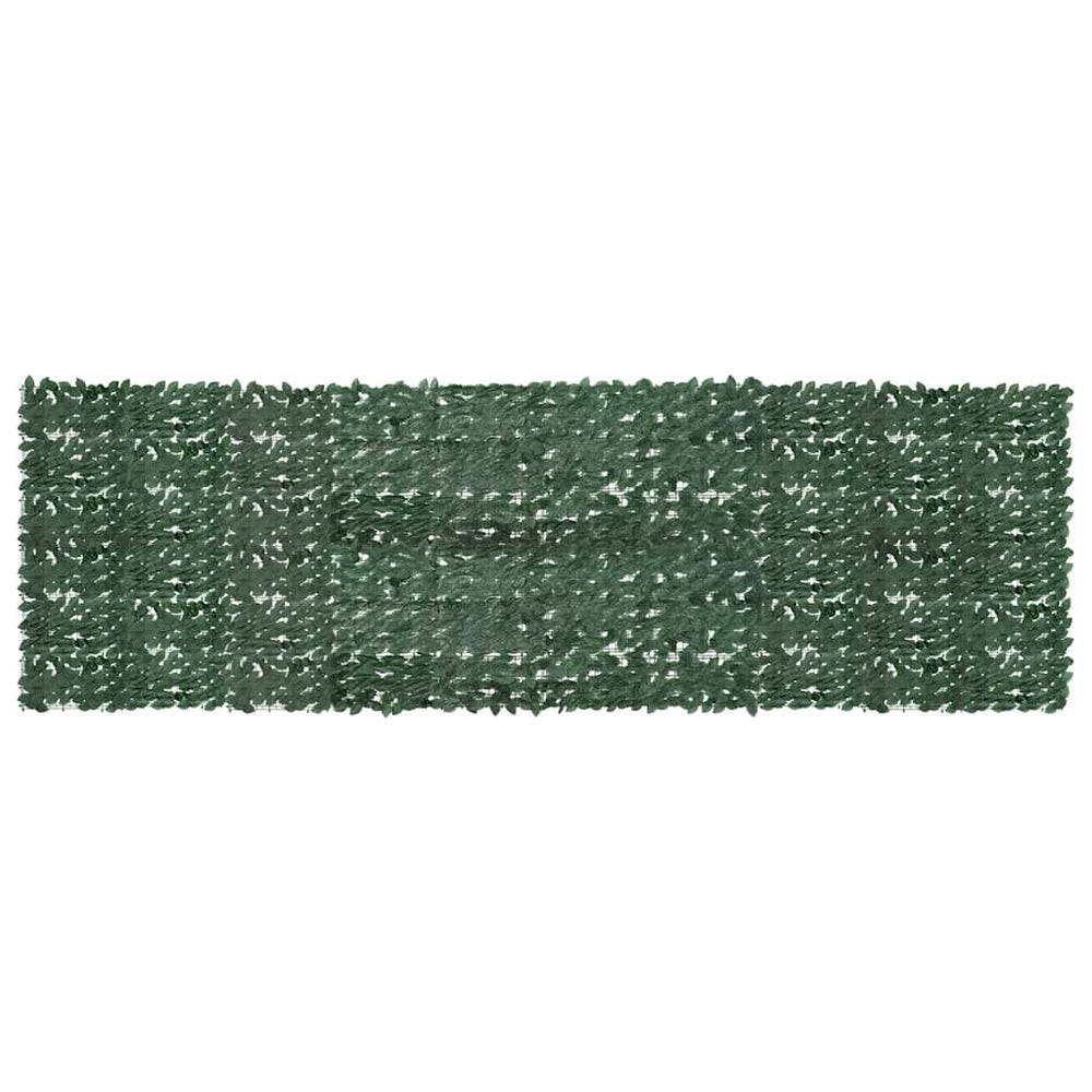 Balkon-Sichtschutz mit Dunkelgrünen Blättern 500x150 cm