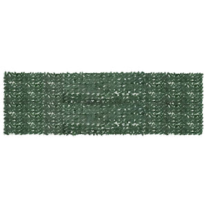 Balkon-Sichtschutz mit Dunkelgrünen Blättern 500x150 cm