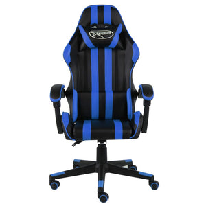 Gaming-Stuhl Schwarz und Blau Kunstleder