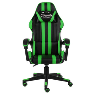 Gaming-Stuhl Schwarz und Grün Kunstleder