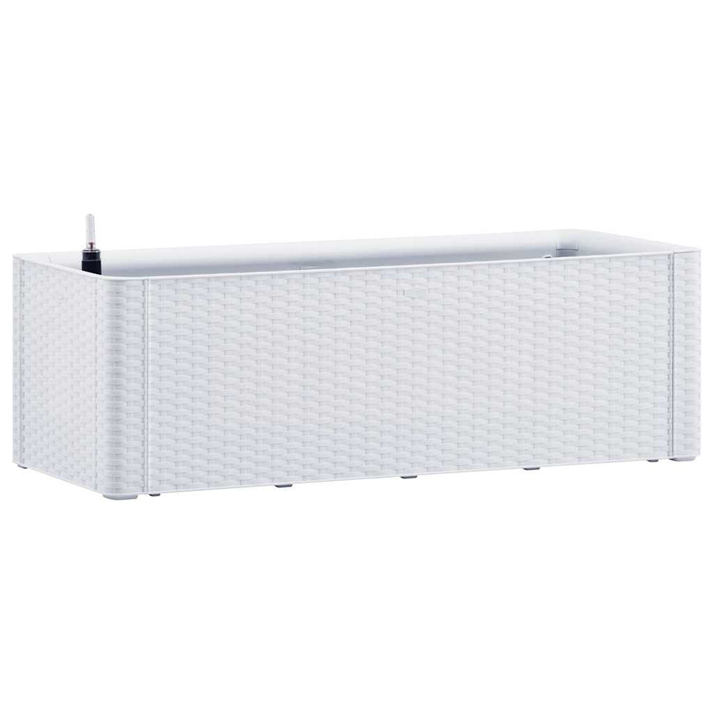 vidaXL Self-Watering Raised Garden Bed White 100x43x33 cm