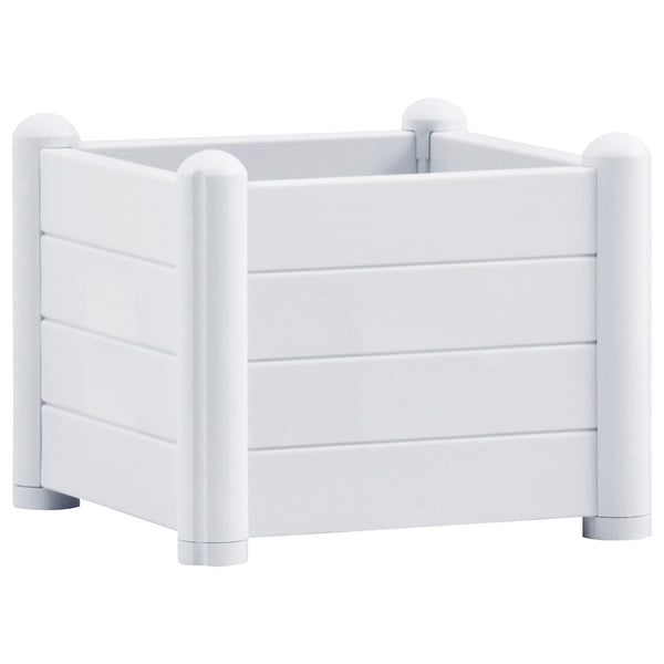 Garten-Hochbeet PP Weiß 43x43x35 cm