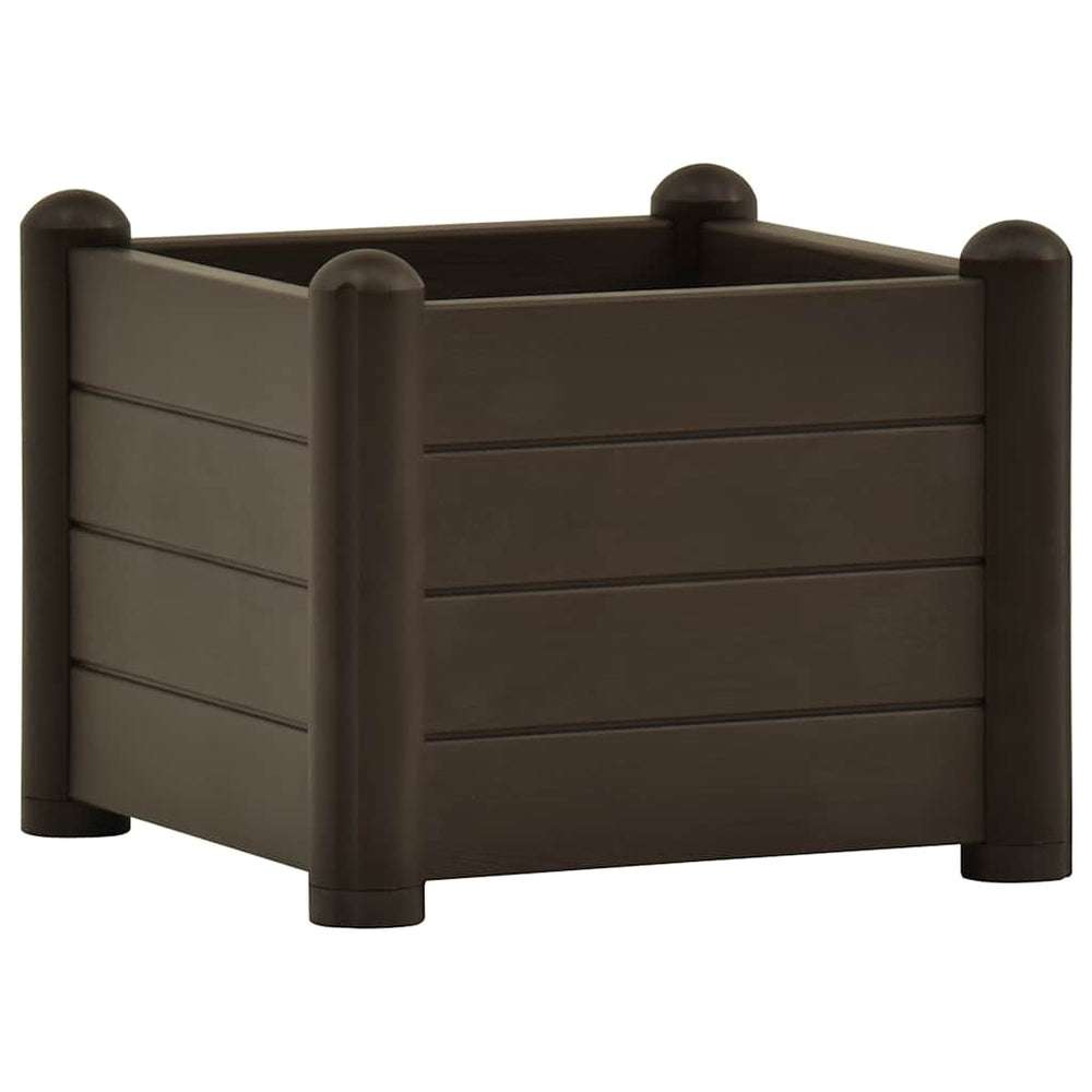 vidaXL Raised Garden Bed PP Moka 43x43x35 cm