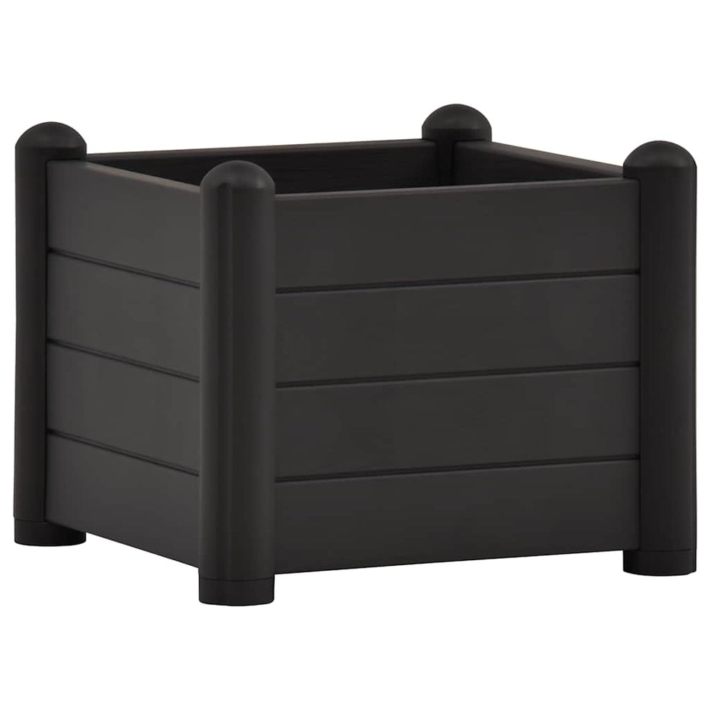 vidaXL Raised Garden Bed PP Anthracite 43x43x35 cm