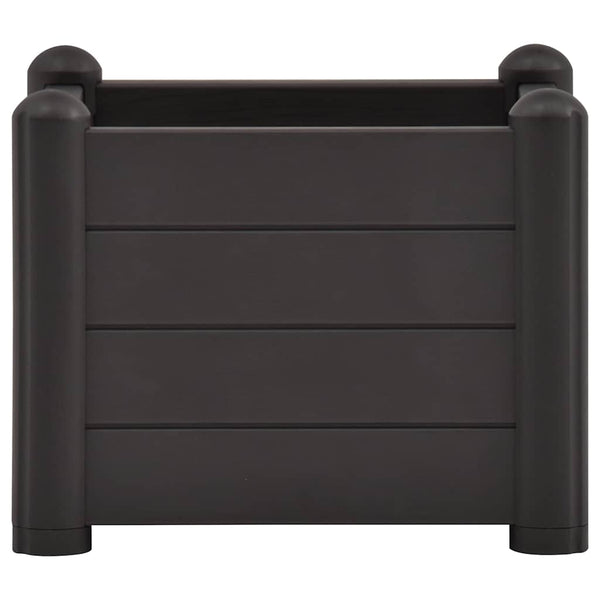 Garten-Hochbeet PP Anthrazit 43x43x35 cm
