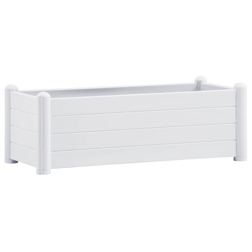 vidaXL Raised Garden Bed PP White 100x43x35 cm