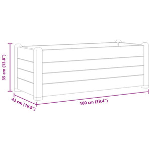 Garten-Hochbeet PP Anthrazit 100x43x35 cm