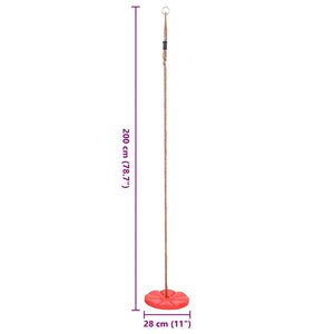 Rote Tellerschaukel 200 cm
