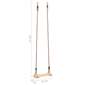 Massivholz Brettschaukel 200cm