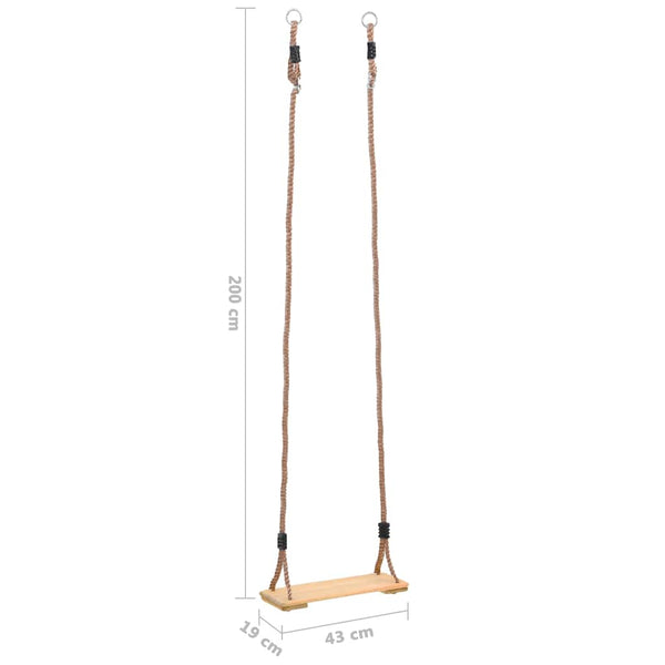 Massivholz Brettschaukel 200cm