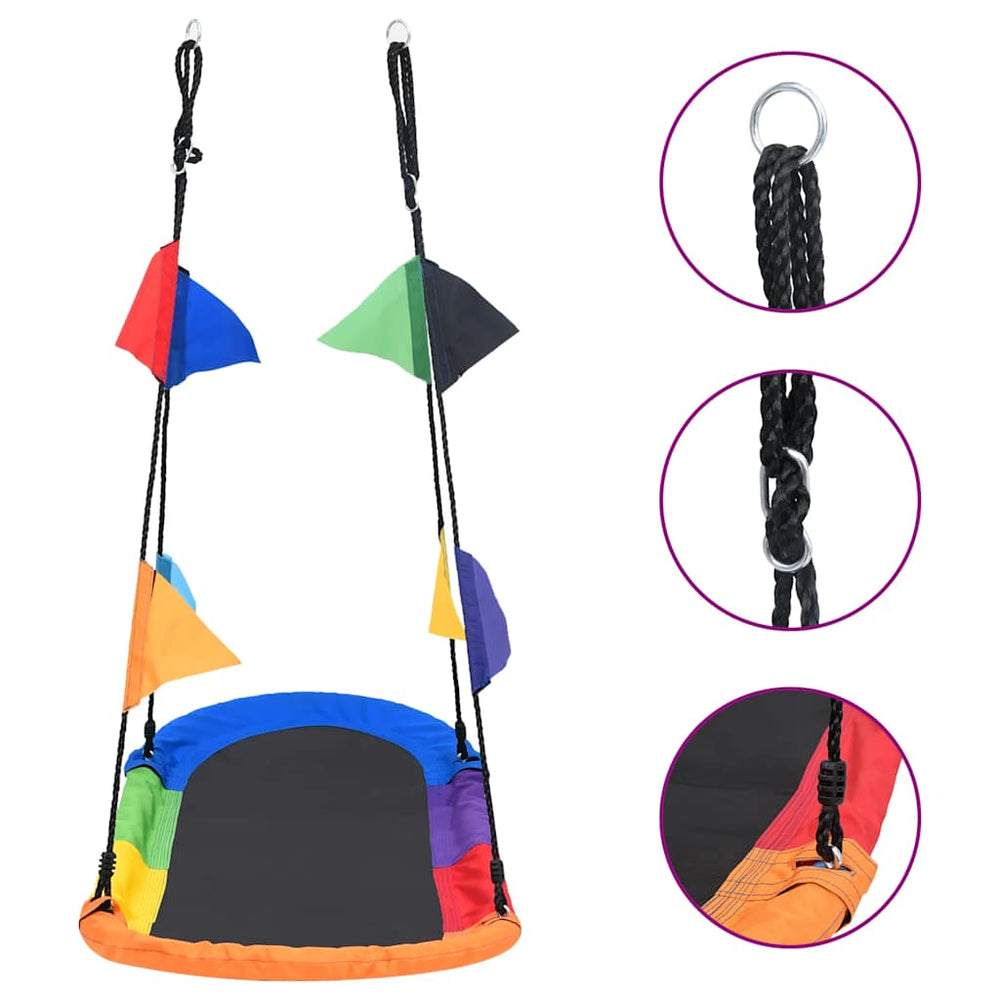 vidaXL Nest Swing with Flags 165x70 cm