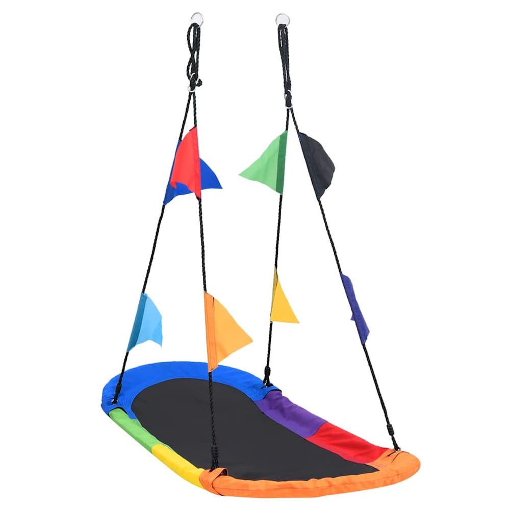 vidaXL Nest Swing with Flags 165x70 cm