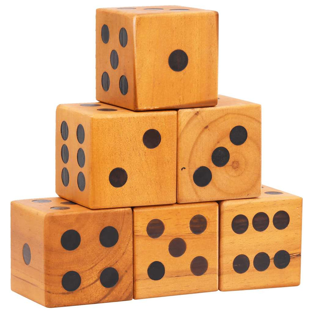 vidaXL Large Dice 6 pcs. Pine Wood