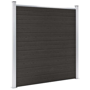 Zaunelement WPC 180x186 cm Schwarz