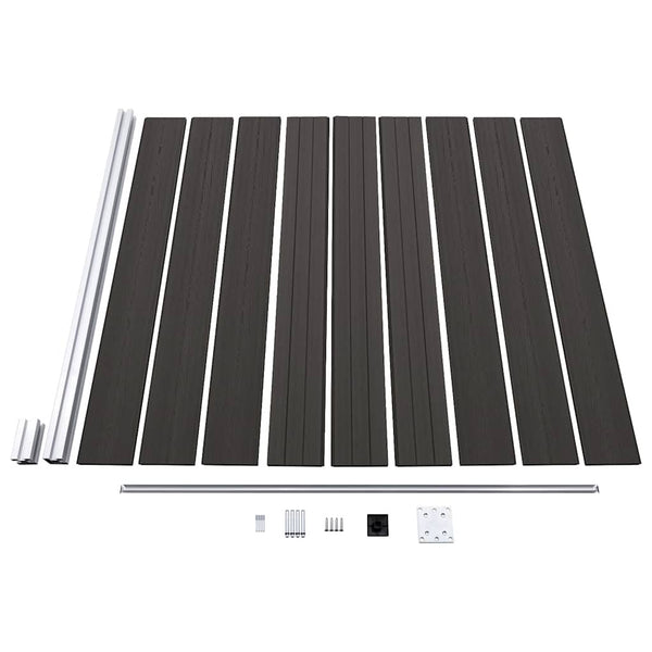 Zaunelement WPC 175x186 cm Schwarz