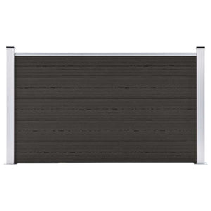 Zaunelement WPC 180x105 cm Schwarz