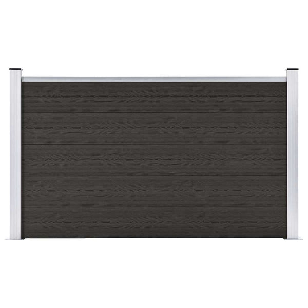 Zaunelement WPC 180x105 cm Schwarz