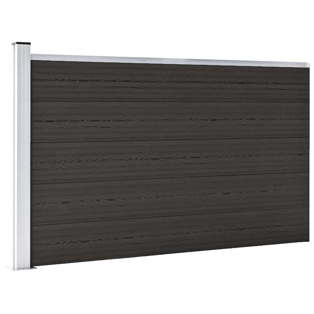 Zaunelement WPC 175x105 cm Schwarz