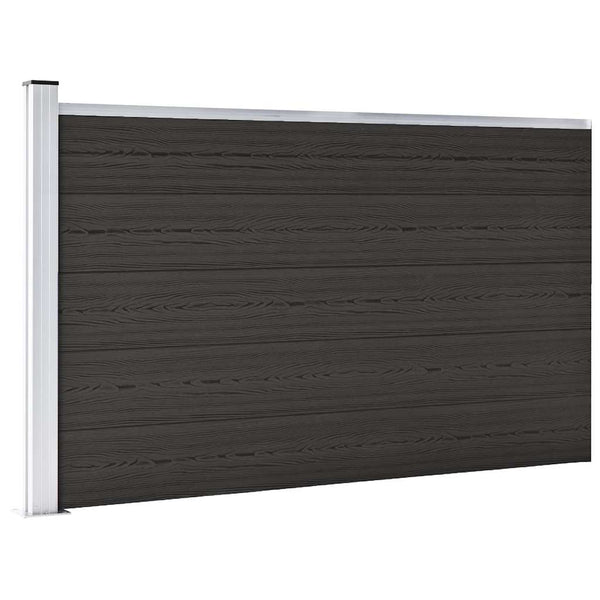 Zaunelement WPC 175x105 cm Schwarz