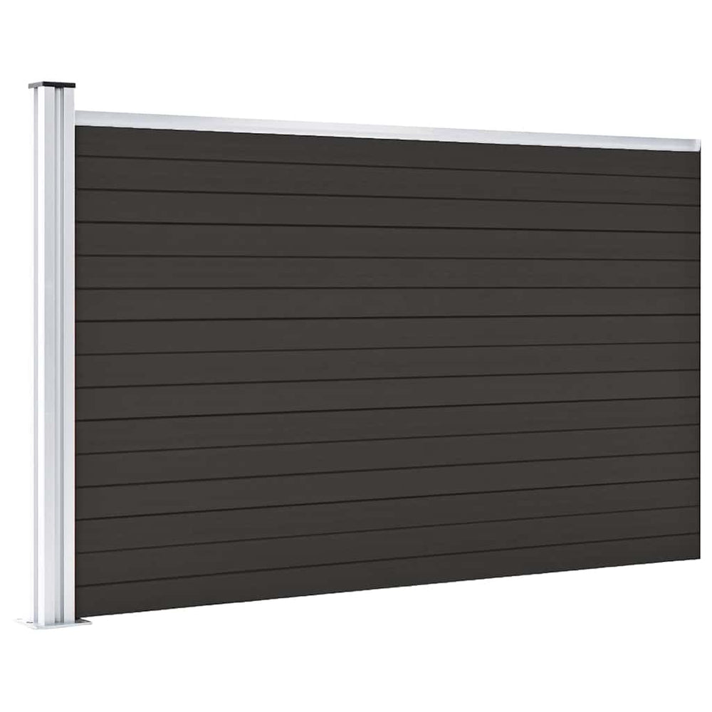 Zaunelement WPC 175x105 cm Schwarz