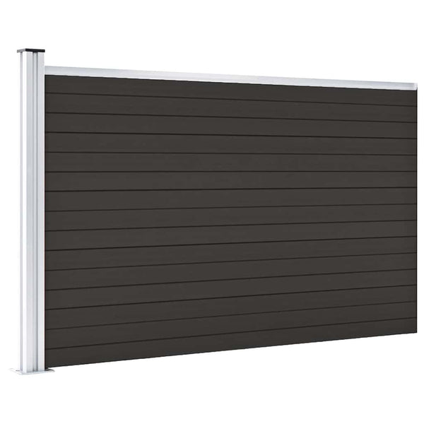 Zaunelement WPC 175x105 cm Schwarz