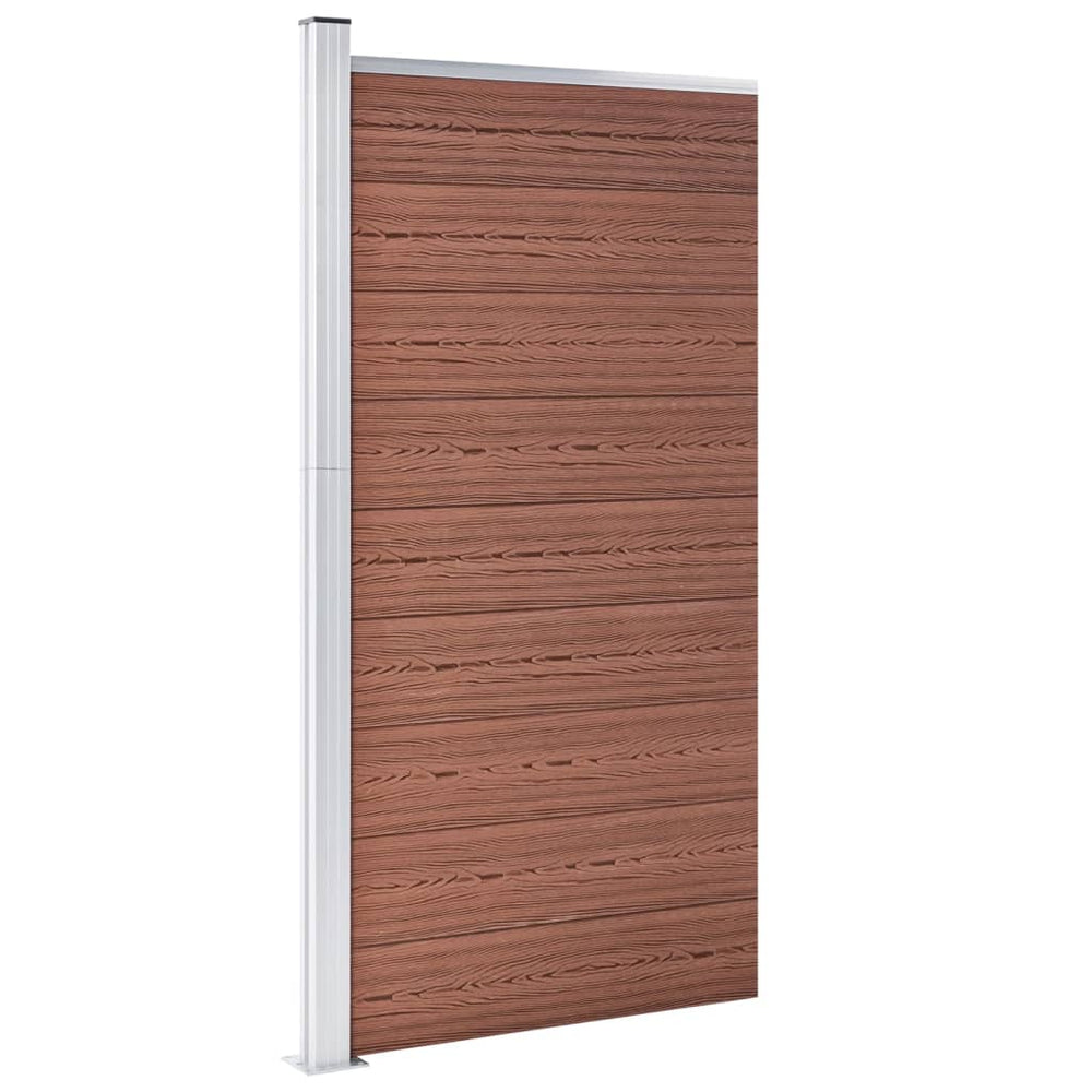 Zaunelement WPC 95x186 cm Braun