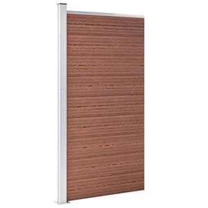 Zaunelement WPC 95x186 cm Braun