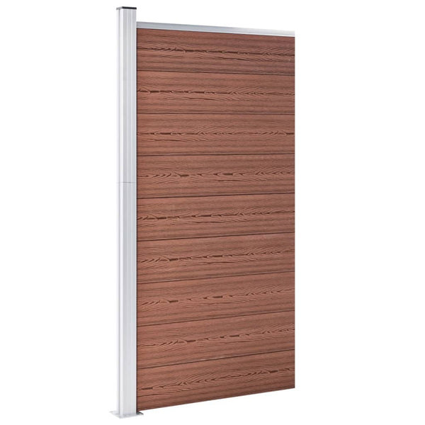 Zaunelement WPC 95x186 cm Braun